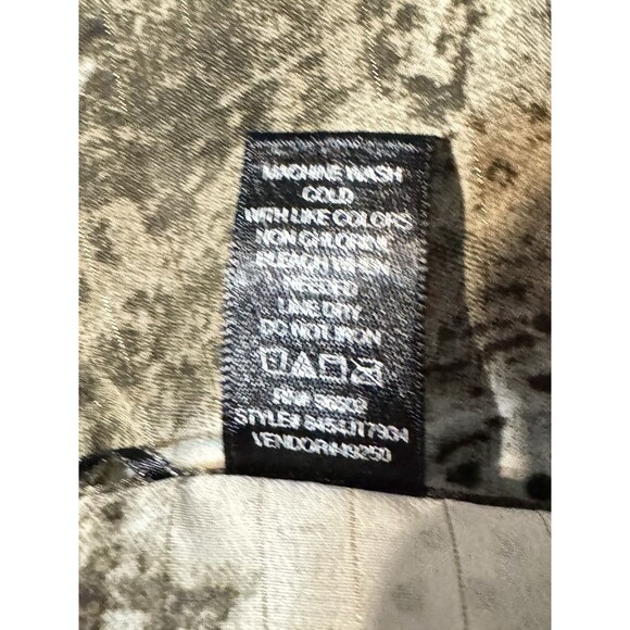 BKE Boutique women's Sm Long  Sleeve Blouse shell brown & cream Work Casual Wear - Picture 7 of 7